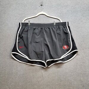 San Francisco 49ers Women Activewear Shorts 3X Black Nike Logo‎ Swoosh Athletic